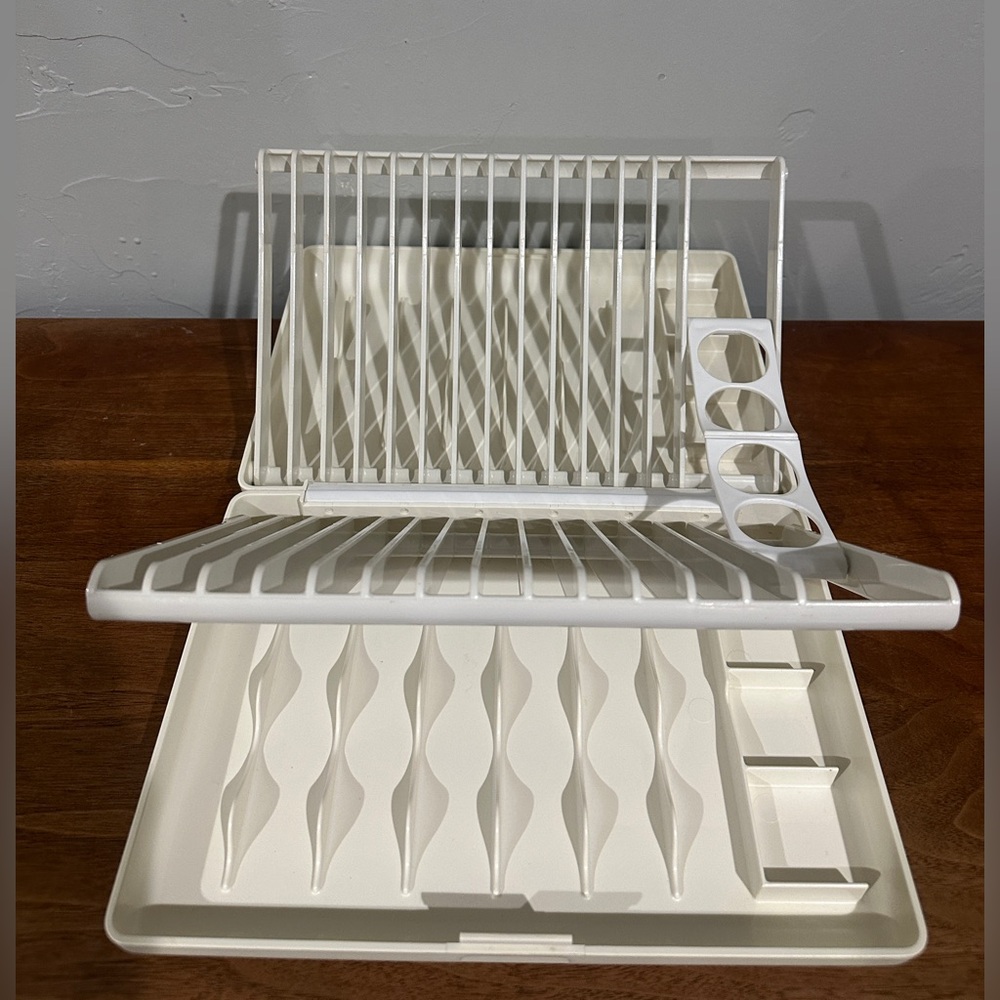 Foldable Dish Drying Rack - Compact Plastic Organizer - Picture 5 of 5
